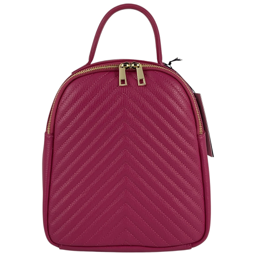 Рюкзак женский кожаный Genuine Leather 955261 фуксия