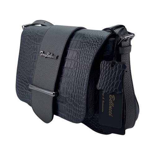 Сумка жіноча шкіряна Tony Bellucci 0517-359 сіра