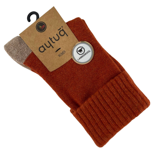 Шкарпетки жіночі Aytug 45002 Lambswool високі оранжеві Size 36-40