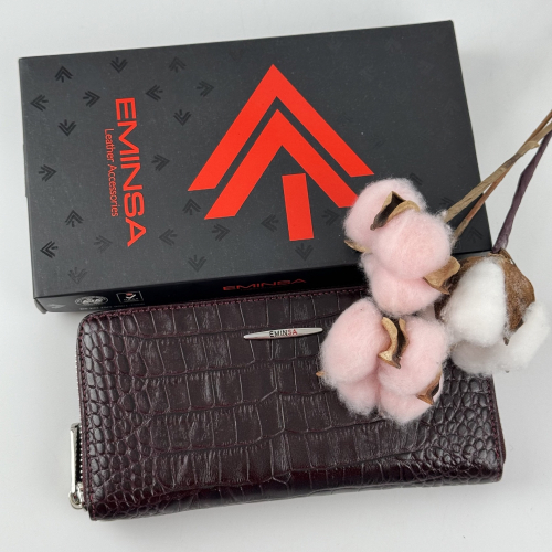 Кошелек женский кожаный Eminsa 2159 4-6 бордовый