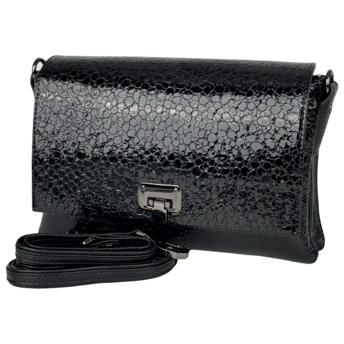 Сумка жіноча шкіряна лакована Karya 5073-558 чорна