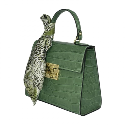 Сумка женская кожаная Genuine Leather 85123CC мятная