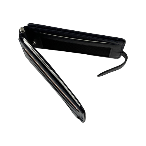 Гаманець-затискач для грошей чоловічий шкіряний Eminsa 1124 18-1/19-1 чорний