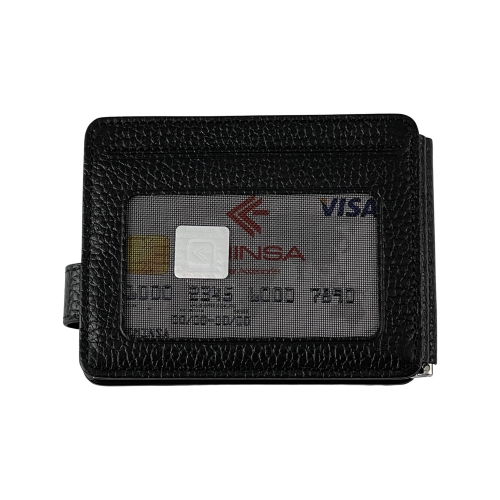 Гаманець-затискач для грошей чоловічий шкіряний Eminsa 1124 18-1/19-1 чорний