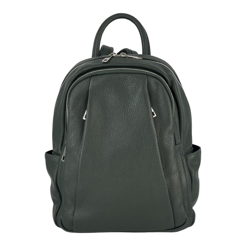 Рюкзак женский кожаный Genuine Leather 543311 темно-зеленый