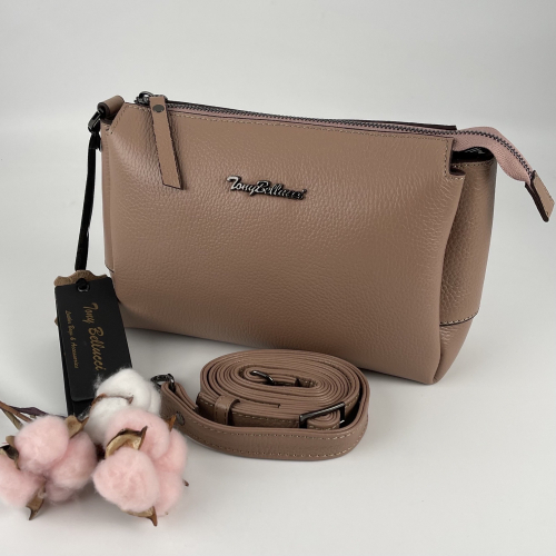 Сумка женская кожаная Tony Bellucci 0707-205 пудровая