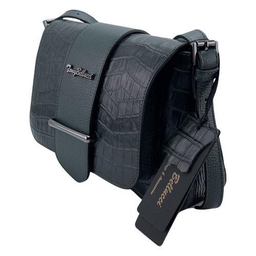 Сумка жіноча шкіряна Tony Bellucci 0517-360 темно-зелена