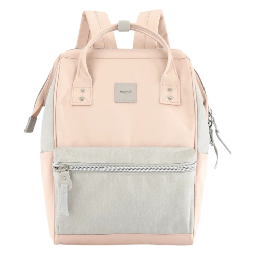 Рюкзак Himawari 1881-20 світло-рожевий із сірими вставками