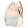 Рюкзак Himawari 1881-20 світло-рожевий із сірими вставками