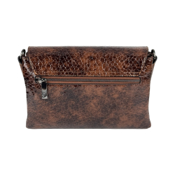 Сумка жіноча шкіряна лакована Karya 5073-559 коричнева