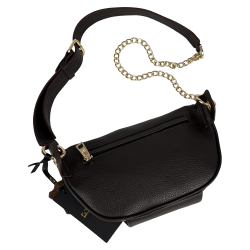 Сумка крос-боді жіноча шкіряна Enzo Nori EN1023-906 темно-коричнева