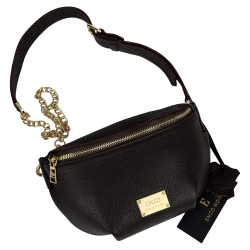 Сумка крос-боді жіноча шкіряна Enzo Nori EN1023-906 темно-коричнева