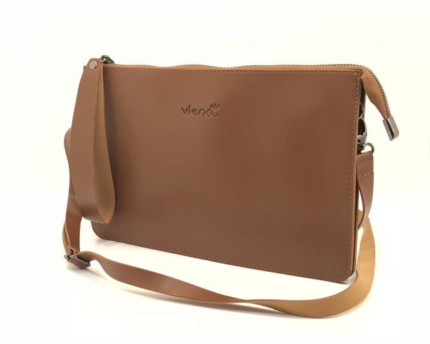 Сумка клатч Vienca G2418 світло-коричнева