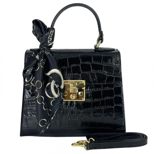 Сумка женская кожаная Genuine Leather 85123CC черная