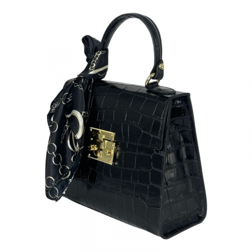 Сумка женская кожаная Genuine Leather 85123CC черная