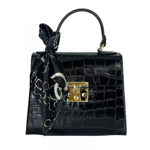 Сумка женская кожаная Genuine Leather 85123CC черная