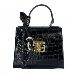 Сумка женская кожаная Genuine Leather 85123CC черная