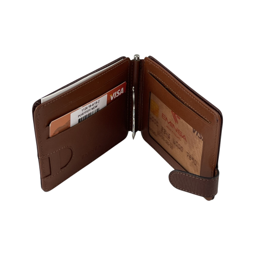 Кошелек-зажим для денег мужской кожаный Eminsa 1124 18-4/19-2 светло-коричневый