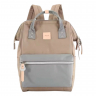 Рюкзак Himawari 1881-22 світло-коричневий із сірими вставками