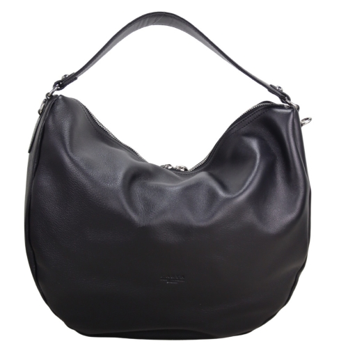 Сумка-хобо жіноча шкіряна Karya 2586-629 чорна