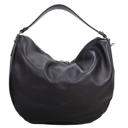 Сумка-хобо жіноча шкіряна Karya 2586-629 чорна