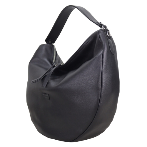 Сумка-хобо жіноча шкіряна Karya 2586-629 чорна