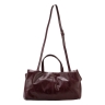 Сумка-саквояж женская кожаная Enzo Nori EN1095-KR06 бордовая
