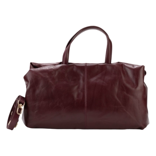 Сумка-саквояж женская кожаная Enzo Nori EN1095-KR06 бордовая