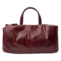 Сумка-саквояж женская кожаная Enzo Nori EN1095-KR06 бордовая