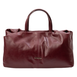 Сумка-саквояж женская кожаная Enzo Nori EN1095-KR06 бордовая