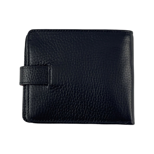 Кошелек мужской кожаный Bond 547-281-282 черный (внутри красный)