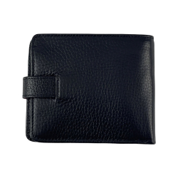 Гаманець чоловічий шкіряний Bond 547-281-282 чорний (червоний всередині)