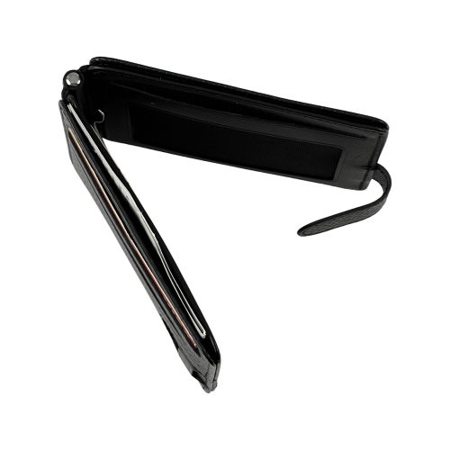 Гаманець-затискач для грошей чоловічий шкіряний Eminsa 1124 18-19/19 темно-синій