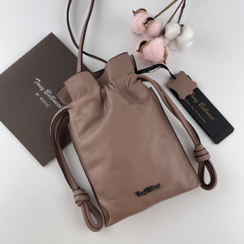 Сумка крос-боді жіноча шкіряна Tony Bellucci 0614-13 пудра