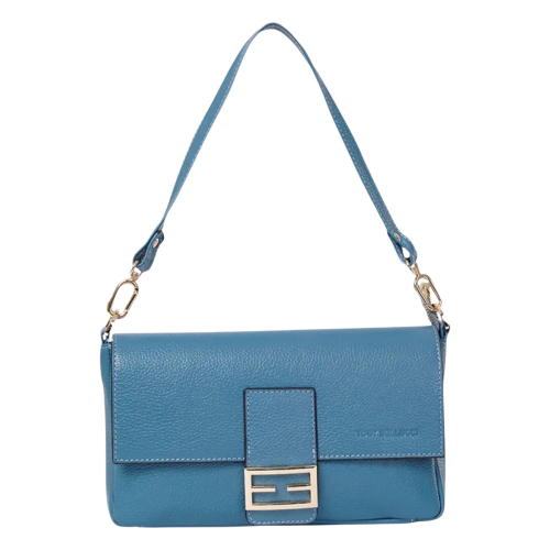 Сумка женская кожаная Tony Bellucci 0523-215 голубая