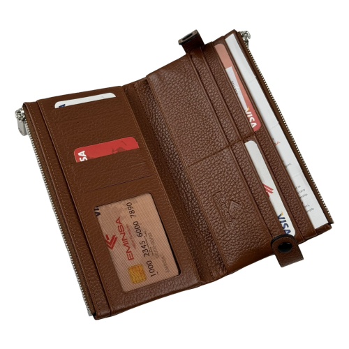 Кошелек женский кожаный Eminsa 2117 37-2 коричневый