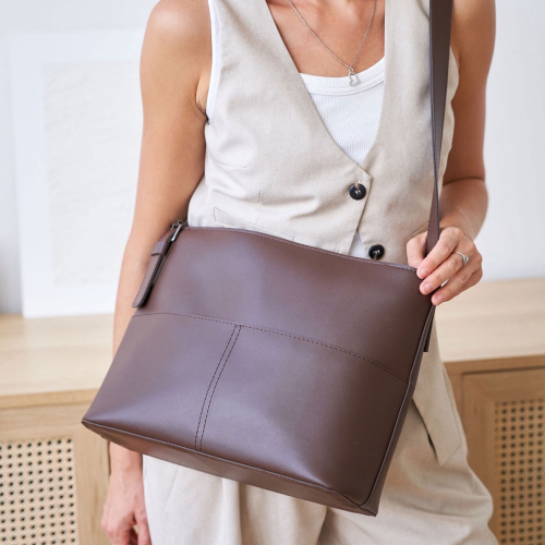 Сумка-шопер жіноча WeLassie 12705 Тейлор шоколадна