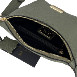 Сумка крос-боді жіноча шкіряна Enzo Nori EN1023-916 хакі