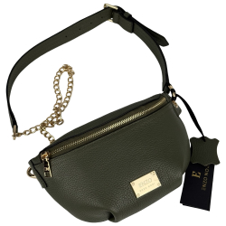 Сумка крос-боді жіноча шкіряна Enzo Nori EN1023-916 хакі