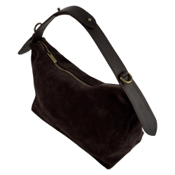 Сумка женская замшевая Vittorio Safino VSL 043 коричневая (ручка Крейзи)