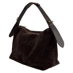 Сумка женская замшевая Vittorio Safino VSL 043 коричневая (ручка Крейзи)