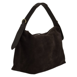 Сумка женская замшевая Vittorio Safino VSL 043 коричневая (ручка Крейзи)