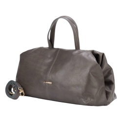 Сумка-саквояж женская кожаная Enzo Nori EN1095-KR05 серая