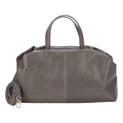 Сумка-саквояж женская кожаная Enzo Nori EN1095-KR05 серая