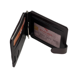 Гаманець-затискач для грошей чоловічий шкіряний Eminsa 1124 37-3/19-3​ темно-коричневий