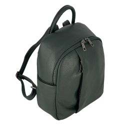 Рюкзак жіночий шкіряний Genuine Leather 05434 D14 темно-зелений