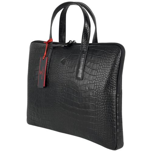 Сумка-портфель женский кожаный Eminsa 7138 4-1 черный 