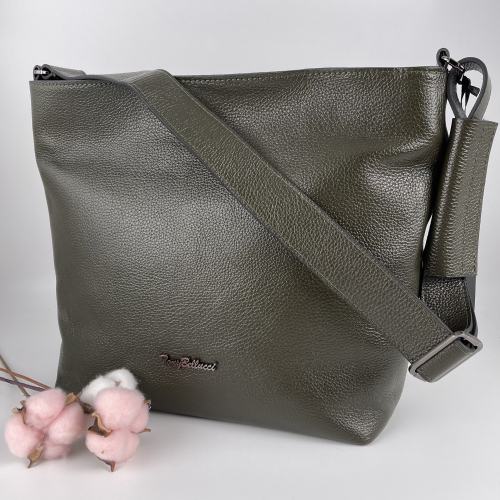 Сумка женская кожаная Tony Bellucci 0721-217 оливковая