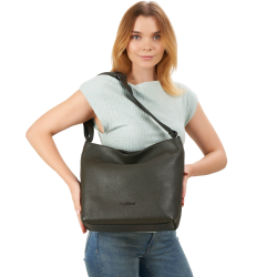 Сумка жіноча шкіряна Tony Bellucci 0721-217 оливкова