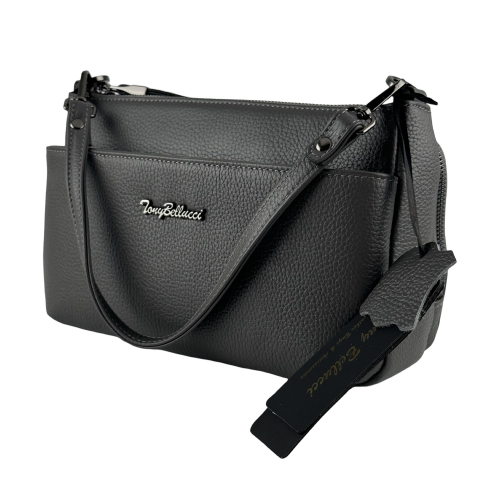 Сумка женская кожаная Tony Bellucci 0440-1032 серая
